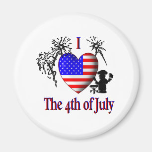 Ich liebe den vierten Juli Magnet