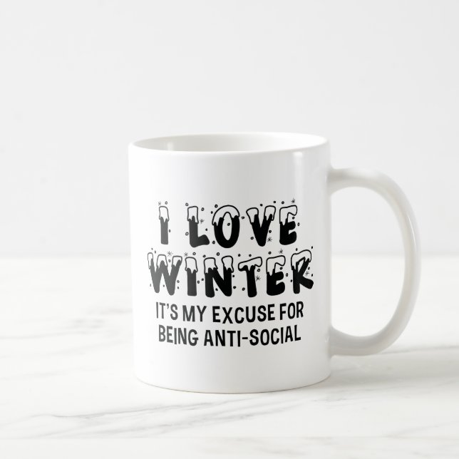 Ich liebe den Winter Kaffeetasse (Rechts)