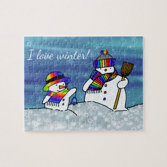 Ich liebe den Winter! Puzzle (Horizontal)