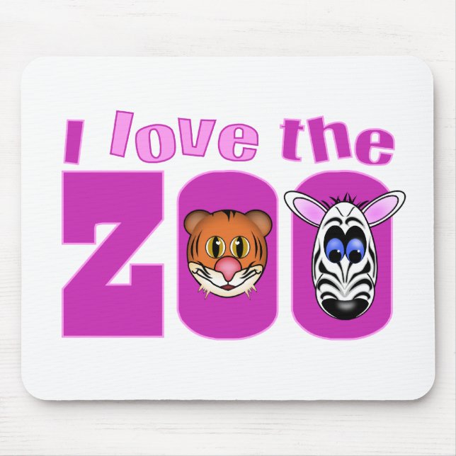 Ich liebe den Zoo Mousepad (Vorne)