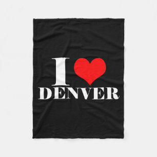 Ich liebe Denver Fleecedecke