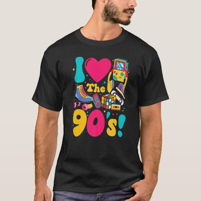 Ich Liebe der 90er Jahre Retro-Party 90er Jahre Ko T-Shirt (Vorderseite)