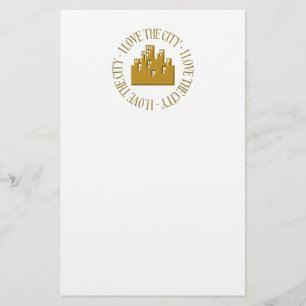 Ich Liebe der Stadt Briefpapier