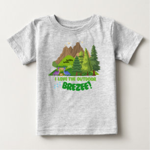 Ich Liebe der Wind-Baby-T - Shirt im Freien
