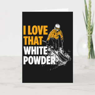 Ich Liebe, der Wintersportskifahrer von White Powd Karte