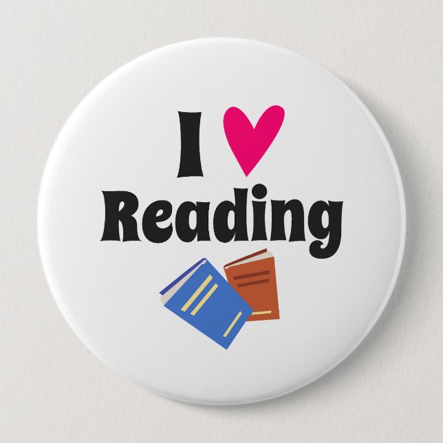 Ich liebe Design lesen Button (Vorderseite)