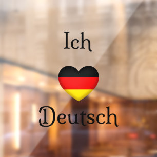 "Ich Liebe Deutsch" Ich Liebe Deutsch Fensteraufkl Fensteraufkleber
