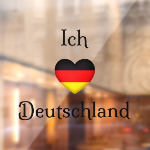 "Ich Liebe Deutschland" I Heart Deutschland  Fensteraufkleber