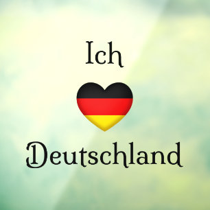 "Ich Liebe Deutschland" I Heart Deutschland  Fensteraufkleber