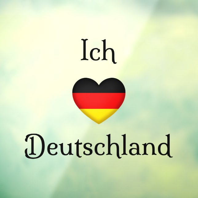 "Ich Liebe Deutschland" I Heart Deutschland  Fensteraufkleber (Blatt 3)