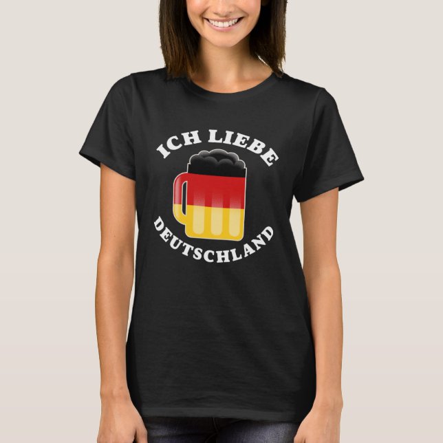 Ich Liebe Deutschland I Liebe Deutschland Flaggen  T-Shirt (Vorderseite)