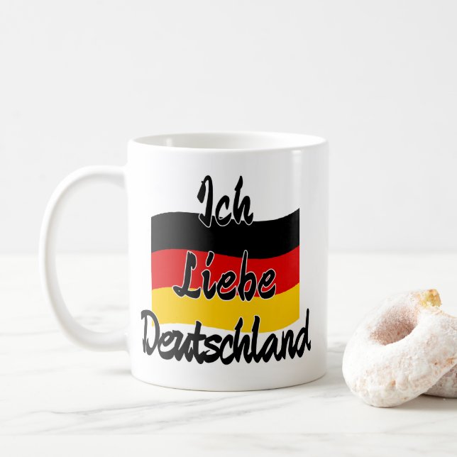 Ich Liebe Deutschland Kaffeetasse (Mit Donut)