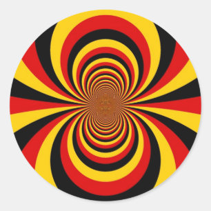 Ich liebe Deutschland Nationalflagge Farben Kunstp Runder Aufkleber