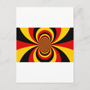 Ich liebe Deutschland Nationalflaggenfarben Kunstp Postkarte