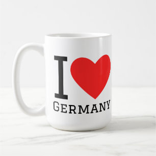 Ich liebe Deutschland quadratischer Aufkleber Kaffeetasse