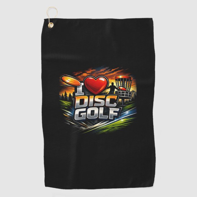 Ich liebe DG Golfhandtuch (Vorderseite)