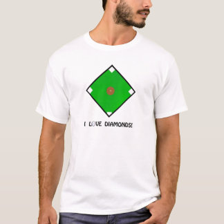 "Ich Liebe-Diamant-" Baseball-Shirts und Geschenke T-Shirt