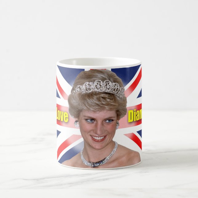 "Ich Liebe-Diana" HRH Prinzessin Diana Kaffeetasse (Mittel)