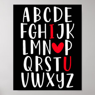 Ich-liebe-dich Abc Alphabet Valentinstag Lehrer Ic Poster