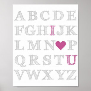 Ich Liebe dich ABC's Poster