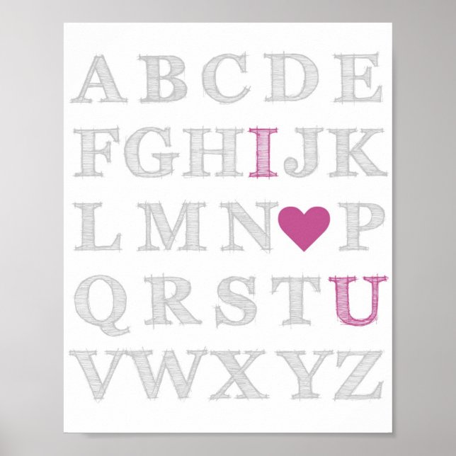 Ich Liebe dich ABC's Poster (Vorne)