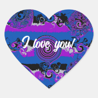 Ich Liebe dich! Abstrakter Aufkleber
