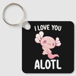Ich liebe dich Alotl Axolotl Valentinstag Schlüsselanhänger