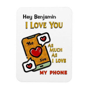 Ich Liebe dich als mein Telefon Valentinstag Magnet