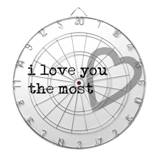 ich liebe dich am meisten süßes Herz Dartscheibe (vorne)