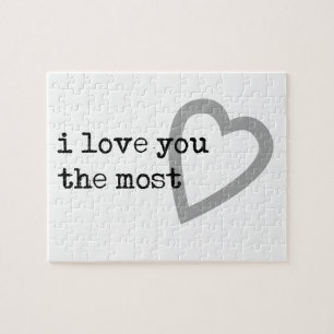 ich liebe dich am meisten süßes Herz Puzzle