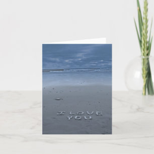 Ich liebe dich am Strand Karte