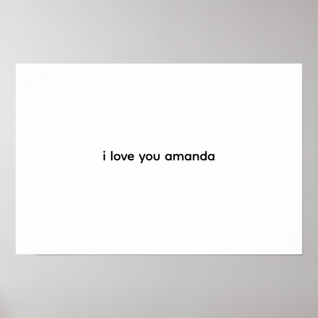 ich liebe dich amanda canvas poster (Vorne)