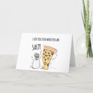Ich liebe dich auch, wenn du salzig bist feiertagskarte
