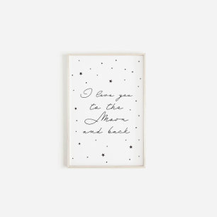 Ich Liebe dich auf das Mond- und Hinterposter Poster