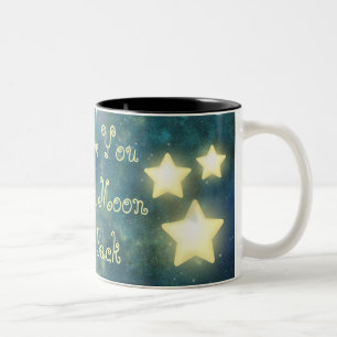 Ich Liebe dich auf den Mond und die Tasse hinter d