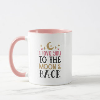 Ich Liebe dich auf den Mond und die Tasse zurück