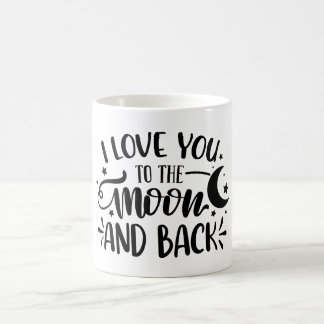 Ich Liebe dich auf den Mond und die Tasse zurück