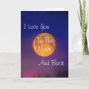 Ich Liebe dich auf den Mond und zurück Grußkarte Karte