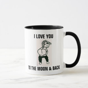 ICH LIEBE DICH AUF DEN MUND UND ZURÜCK HINTERN KAF TASSE