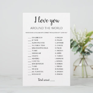 Ich liebe dich auf der ganzen Welt Spiel mit Antwo