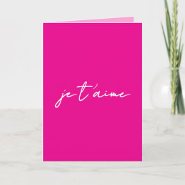 Ich liebe dich auf Französisch - Valentinstagskart Ankündigung