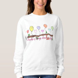 Ich liebe dich Baby, Ballon-Liebe Sweatshirt