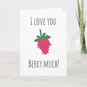 Ich liebe dich Beeren viel Karte
