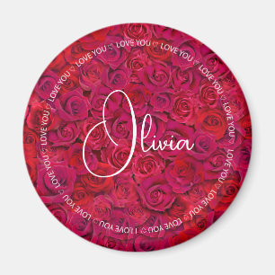 Ich liebe dich Benutzername rote Rosen Liebe Magnet