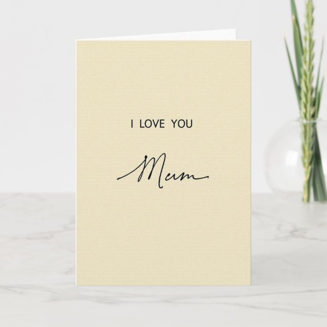 Ich liebe dich, beste Mumm Karte (Vorderseite)