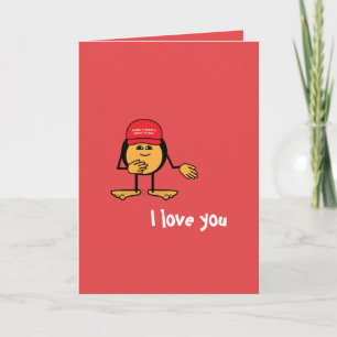 Ich liebe dich Bigly Trump Emoticon Valentinstag Feiertagskarte