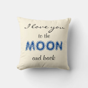 ICH LIEBE DICH BIS ZUM MOND Kissen