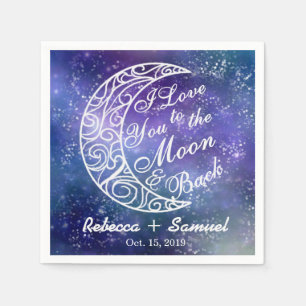 "Ich liebe dich bis zum Mond und zurück" Benutzerd Serviette