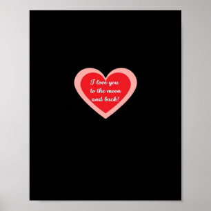 Ich liebe dich bis zum Mond und zurück Ehrliches D Poster