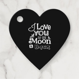 Ich liebe dich bis zum Mond und zurück, einfacher Geschenkanhänger